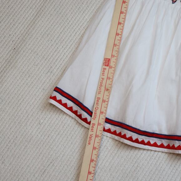 Tularosa Embroidered Off Shoulder Dress Women’s Size M White Red Blue - Picture 4 of 7